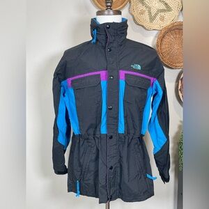 Vintage The North Face Men’s Ski Jacket Colorblock Blue Black Purple Size Small